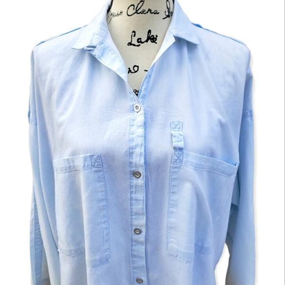 ESPIRIT Sport Light Denim Top - Picture 7 of 8